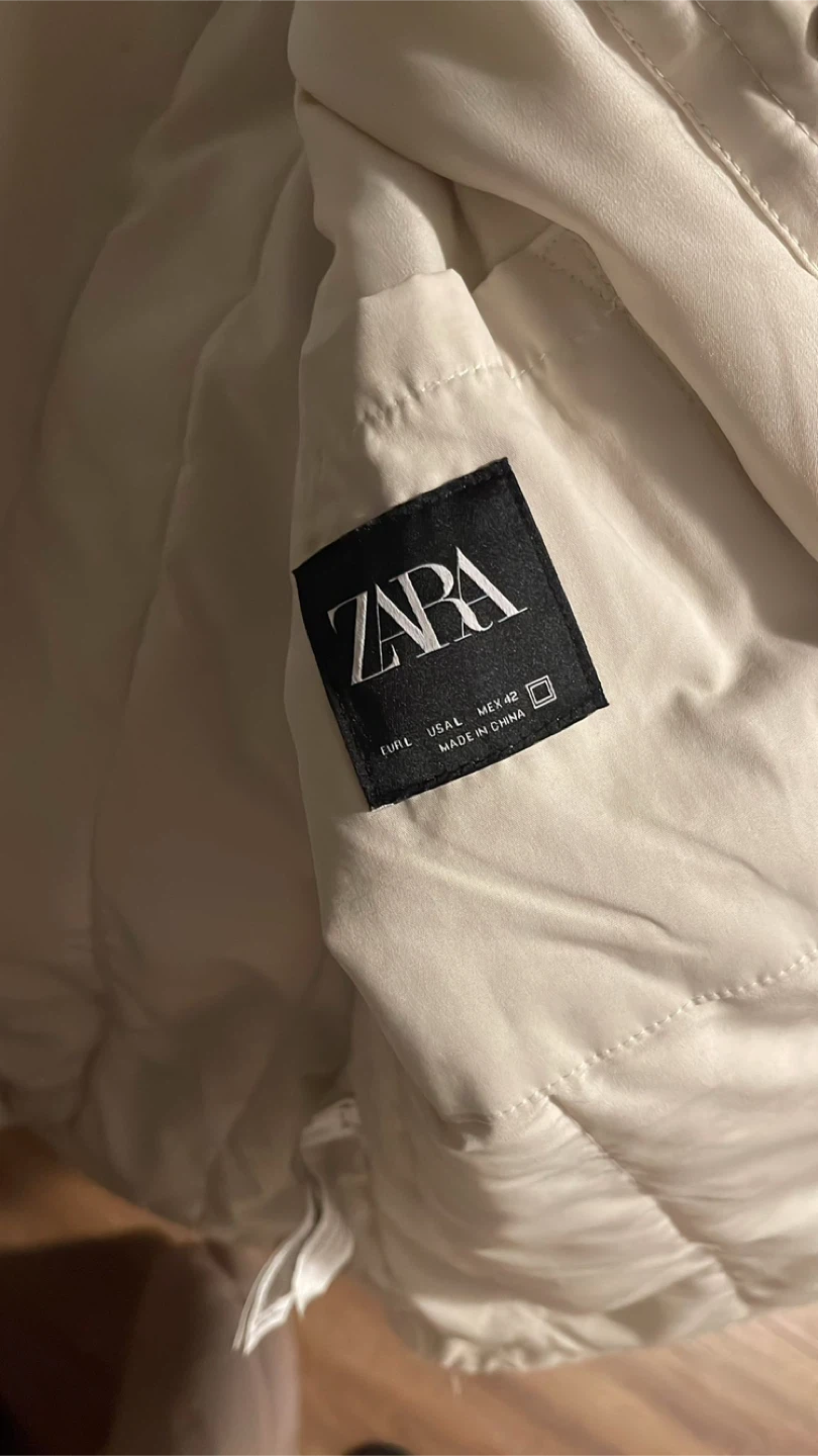 New Men Zara Beige Puffer Jacket - Size L - photo 2