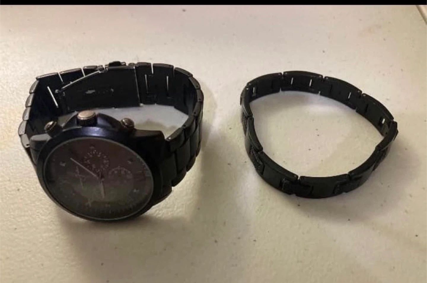 Sean John Black Watch & Bracelet with Extra Link - photo 2