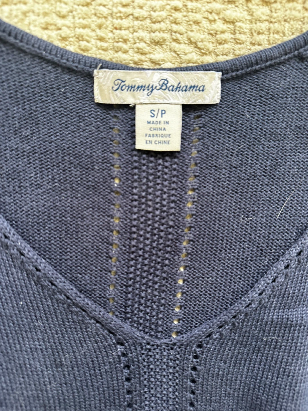 Tommy Bahama Navy Blue Knit Top - Size S/P - photo 3