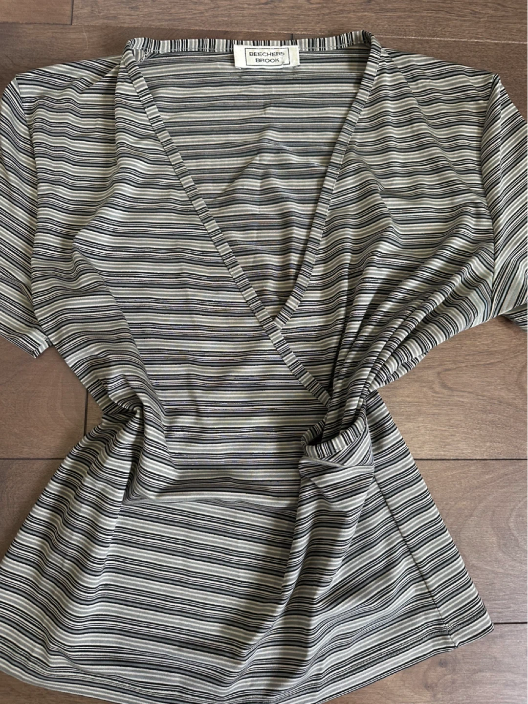 Beechers Brook Striped Wrap Top