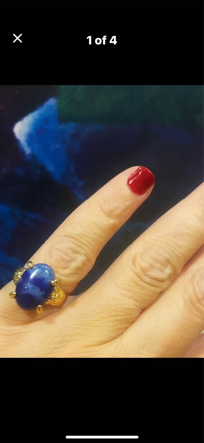 💙Blue Lapis Lazuli Gold-Plated Ring