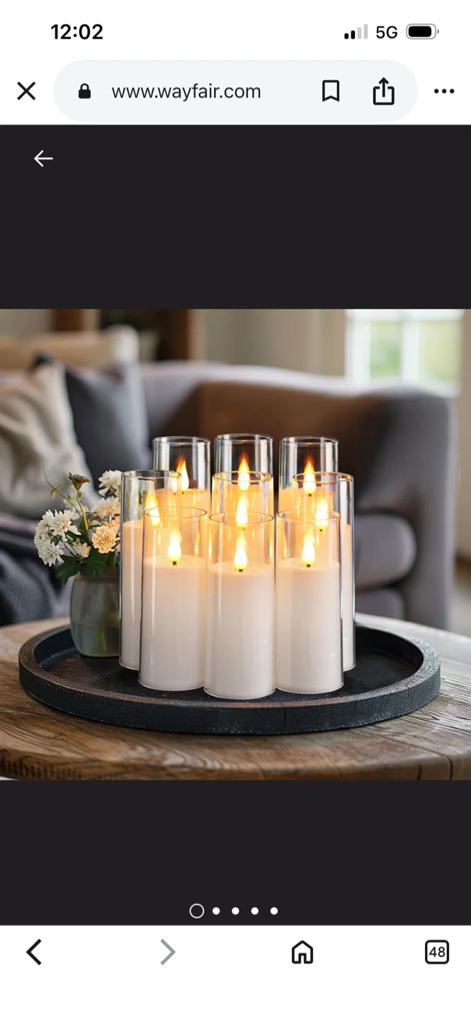 New 9 Flameless Candles with Remote