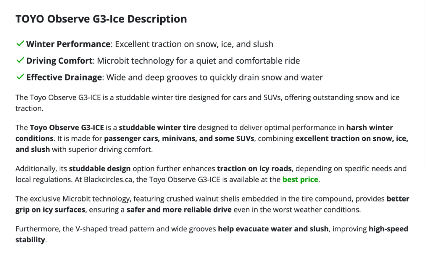 Brand New Toyo Observe G3-Ice Winter Tires – Never Used - photo 4