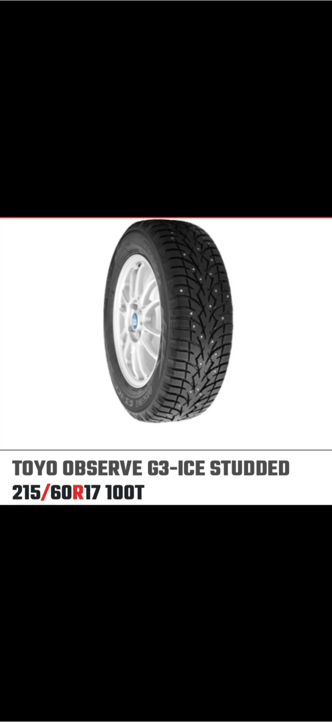 Brand New Toyo Observe G3-Ice Winter Tires – Never Used