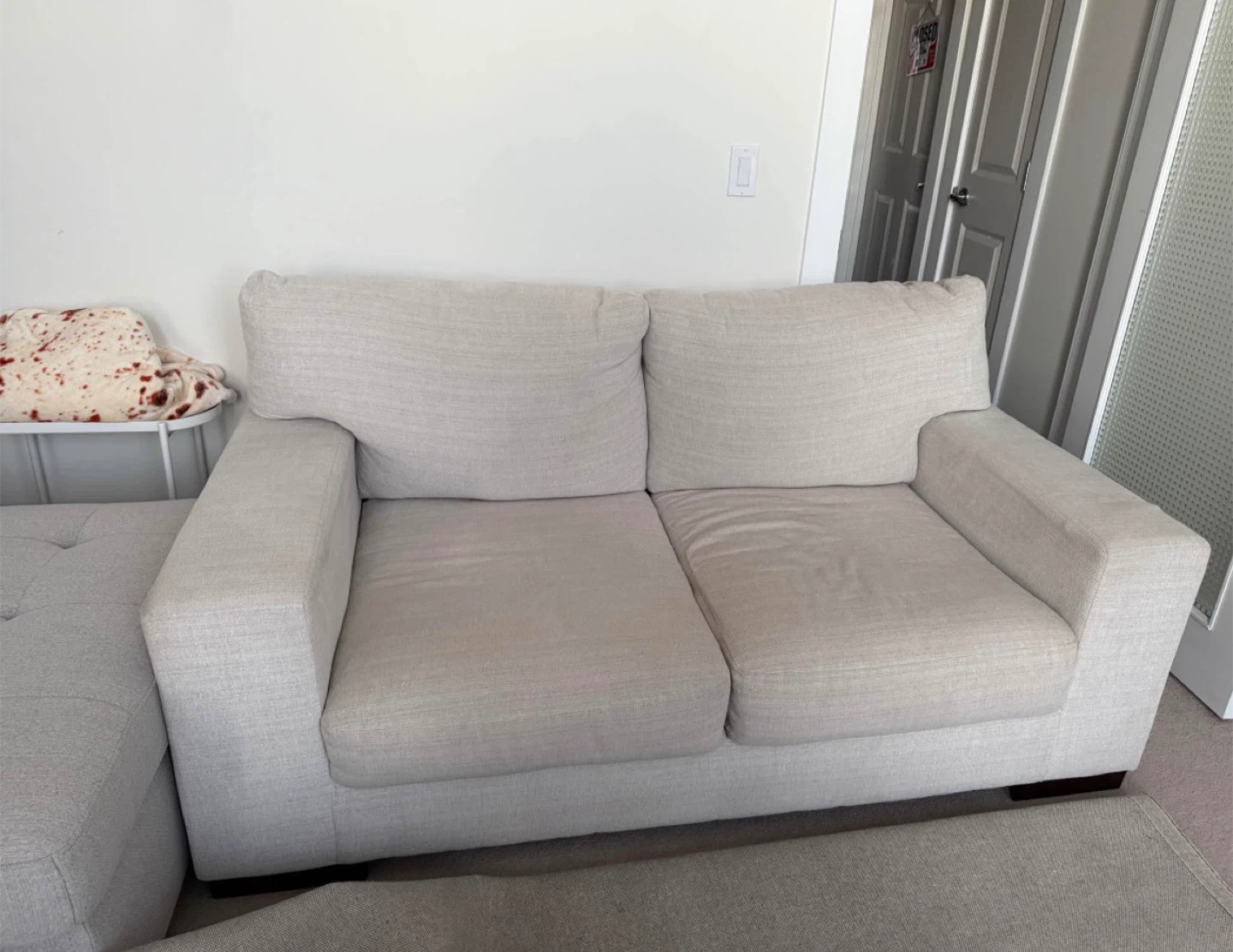 Beige Loveseat Sofa
