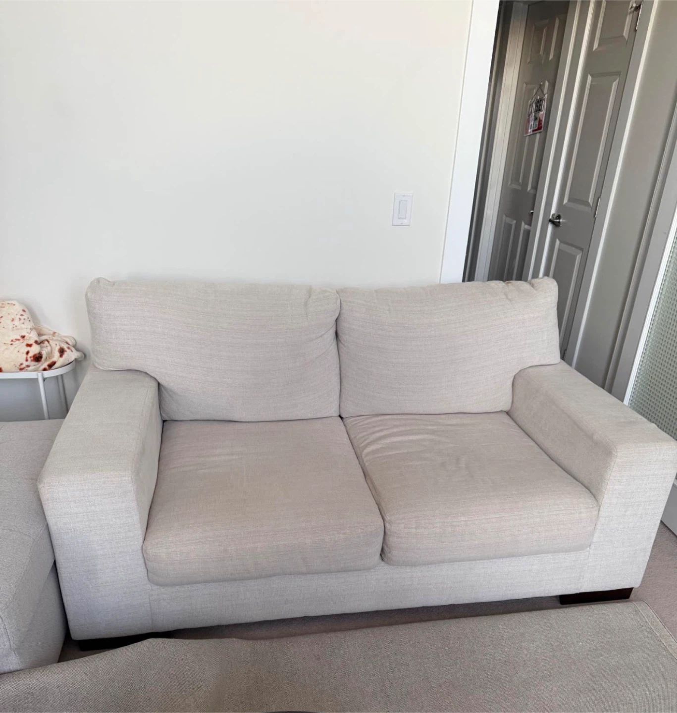 Beige Loveseat Sofa - photo 2