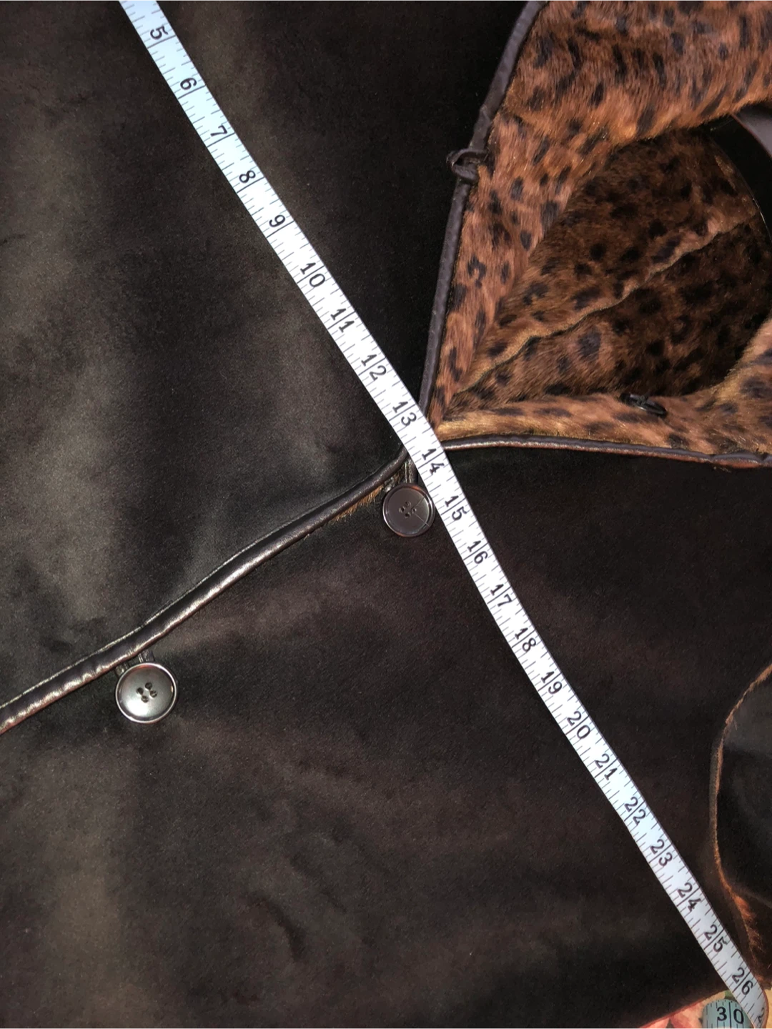 Reversible Black Coat with Leopard Print Lining - photo 4