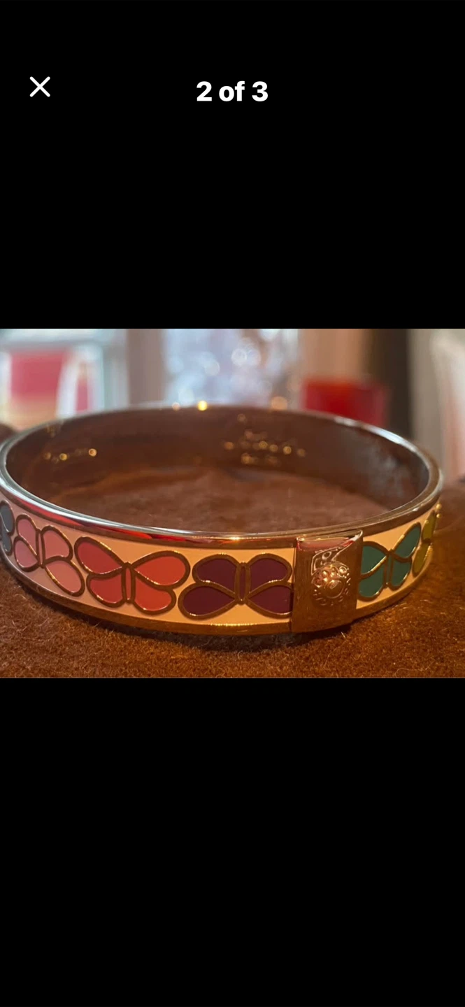 🦋Coach Bangle Bracelet with butterfly Floral Design - photo 2