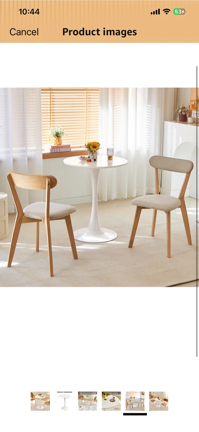 Modern Round White Dining Table 24 inches - photo 4