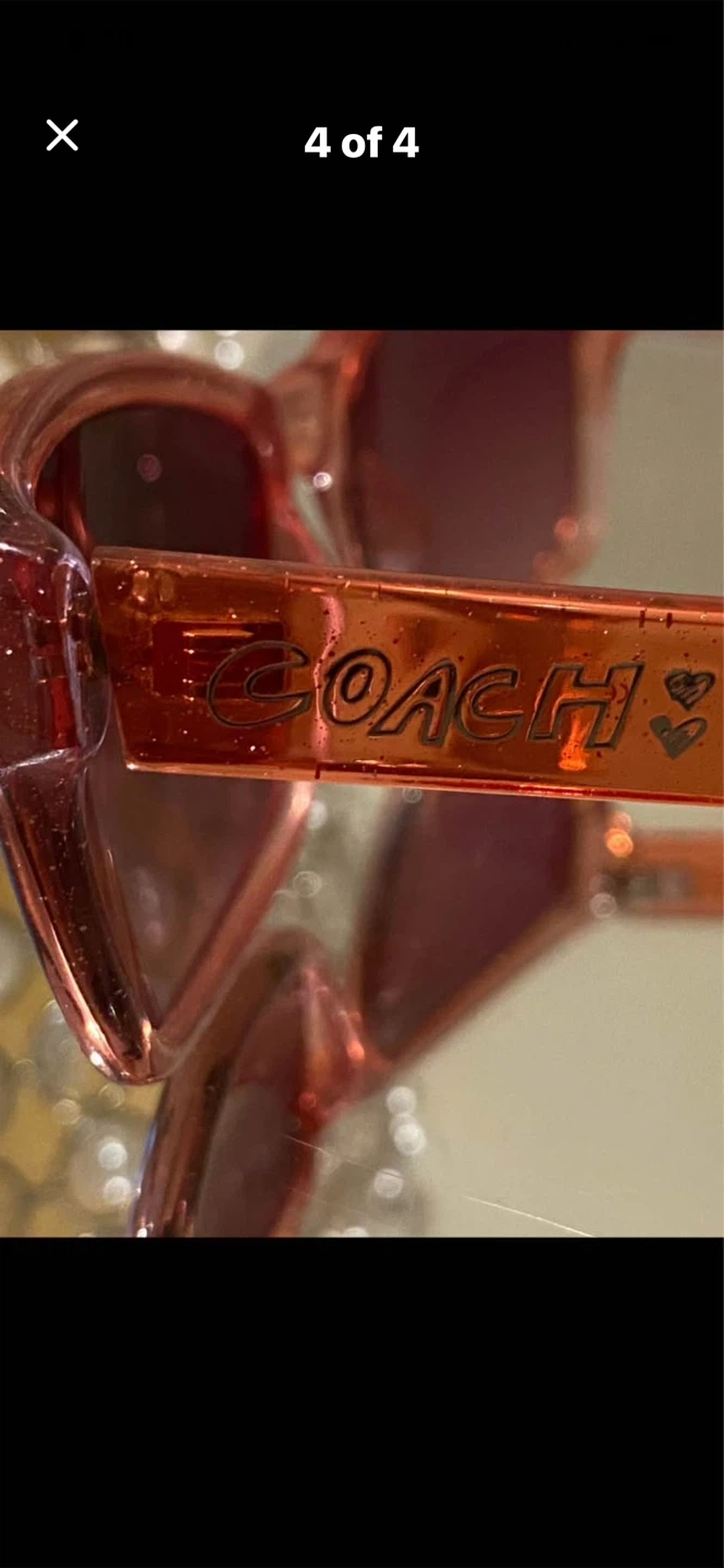 💖Classic Pink Coach Sunglasses with Case - photo 4