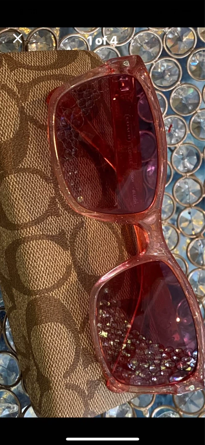 💖Classic Pink Coach Sunglasses with Case