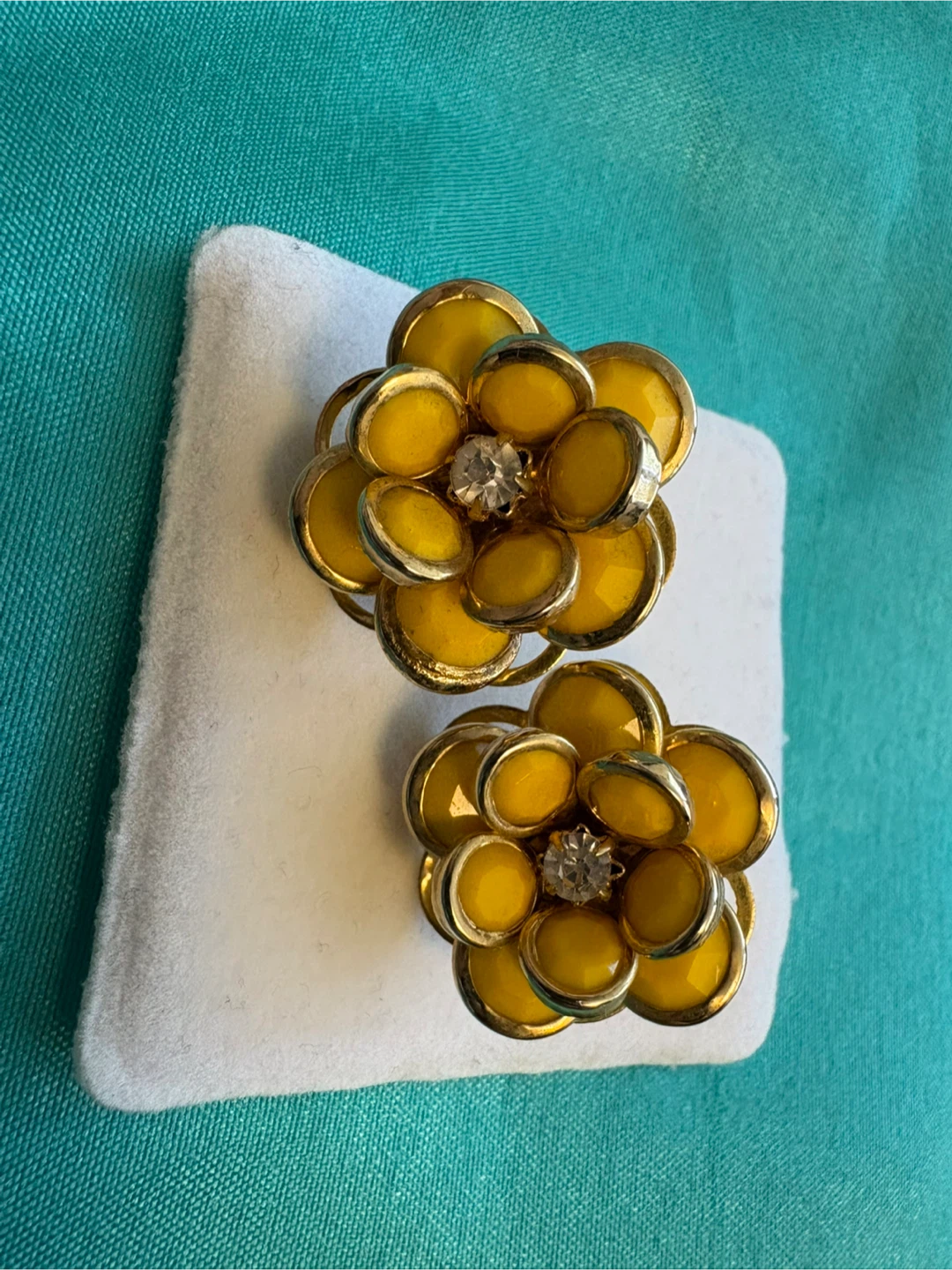 Yellow Flower Earrings - photo 3