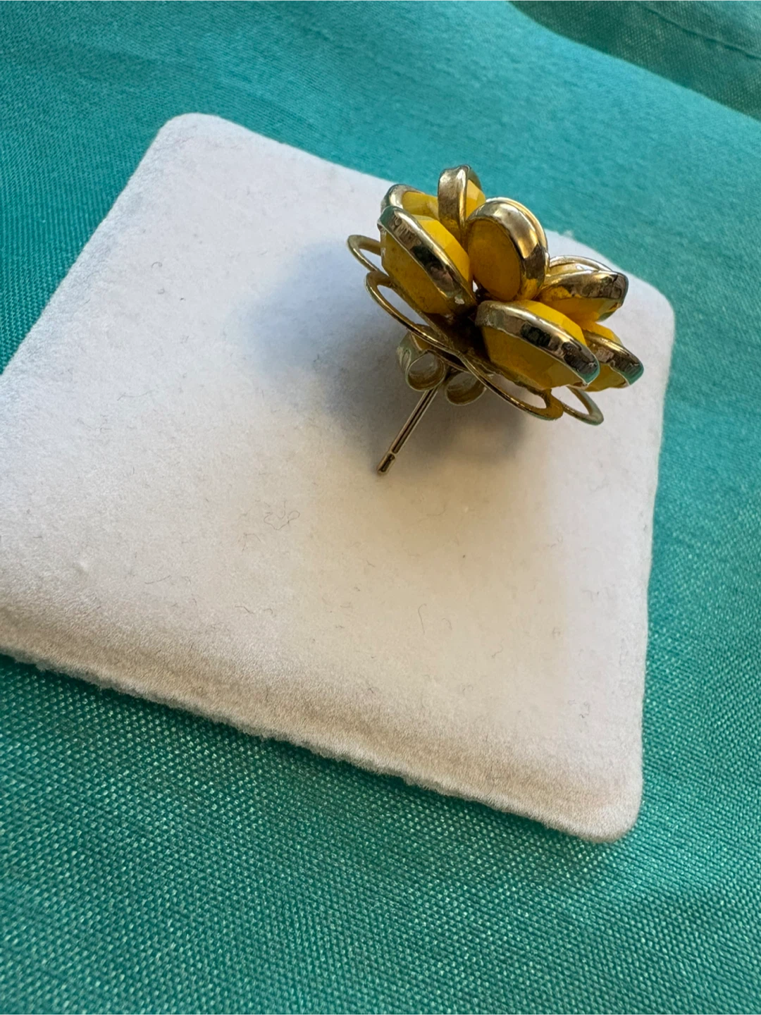 Yellow Flower Earrings - photo 2