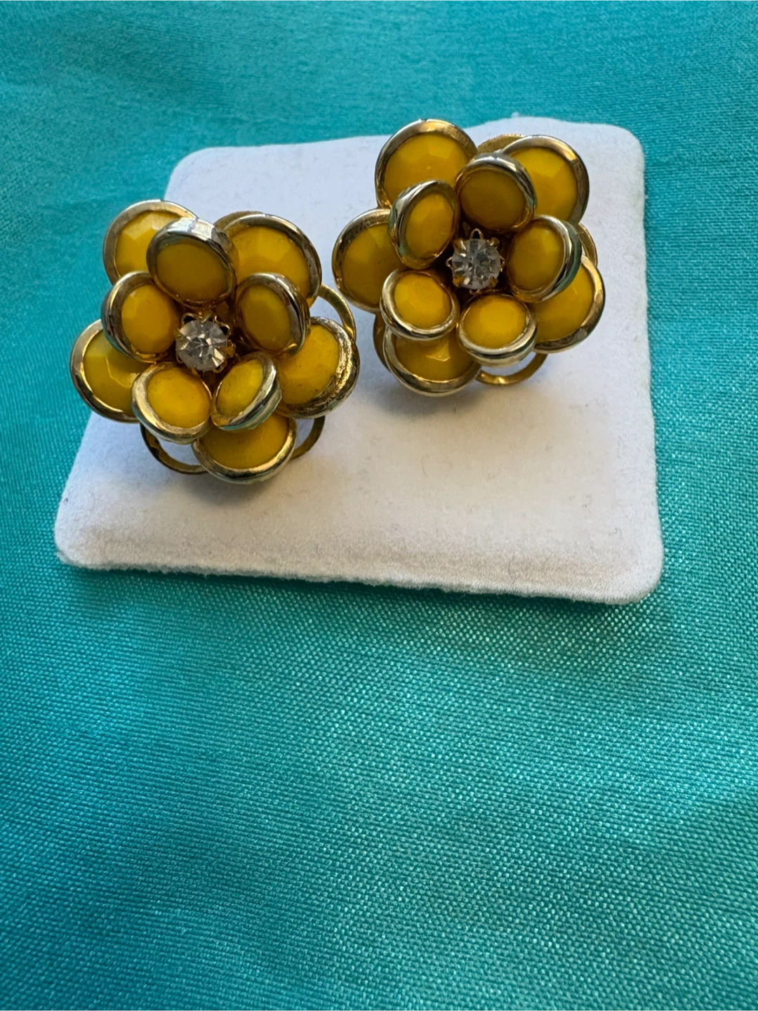 Yellow Flower Earrings