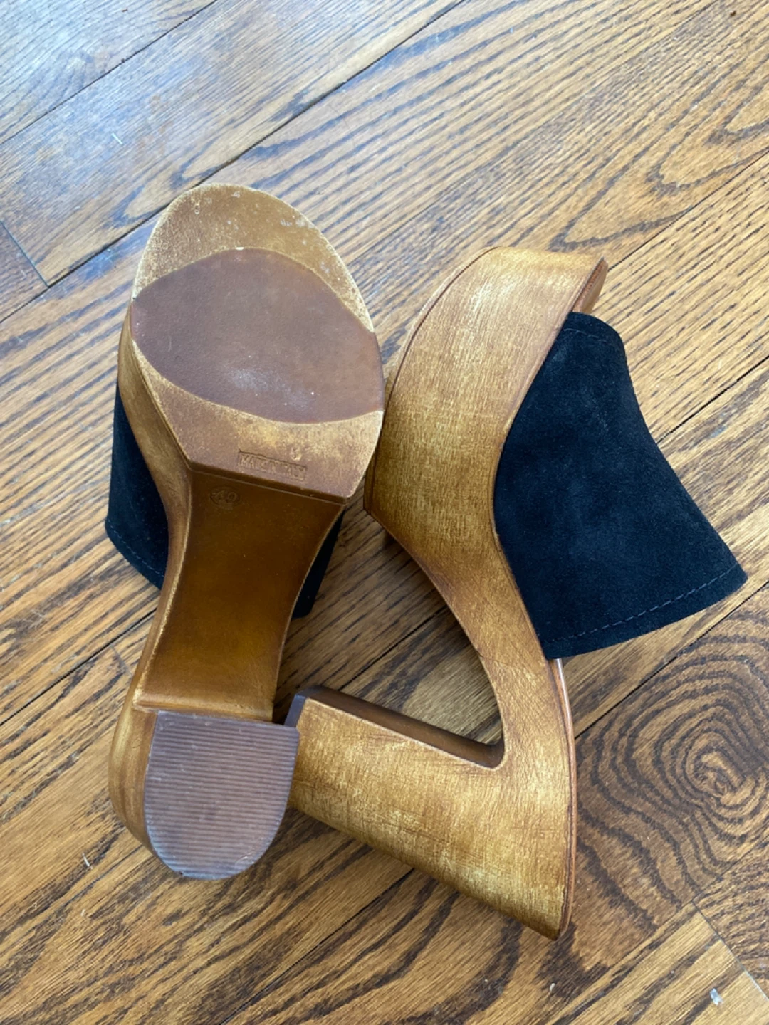 L'intervalle Black Suede Mules Size 40 - photo 5