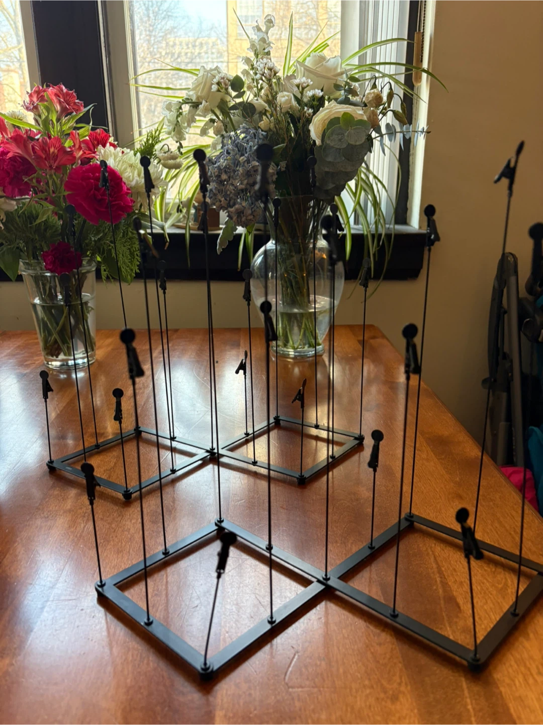 Two sets of pictures holders