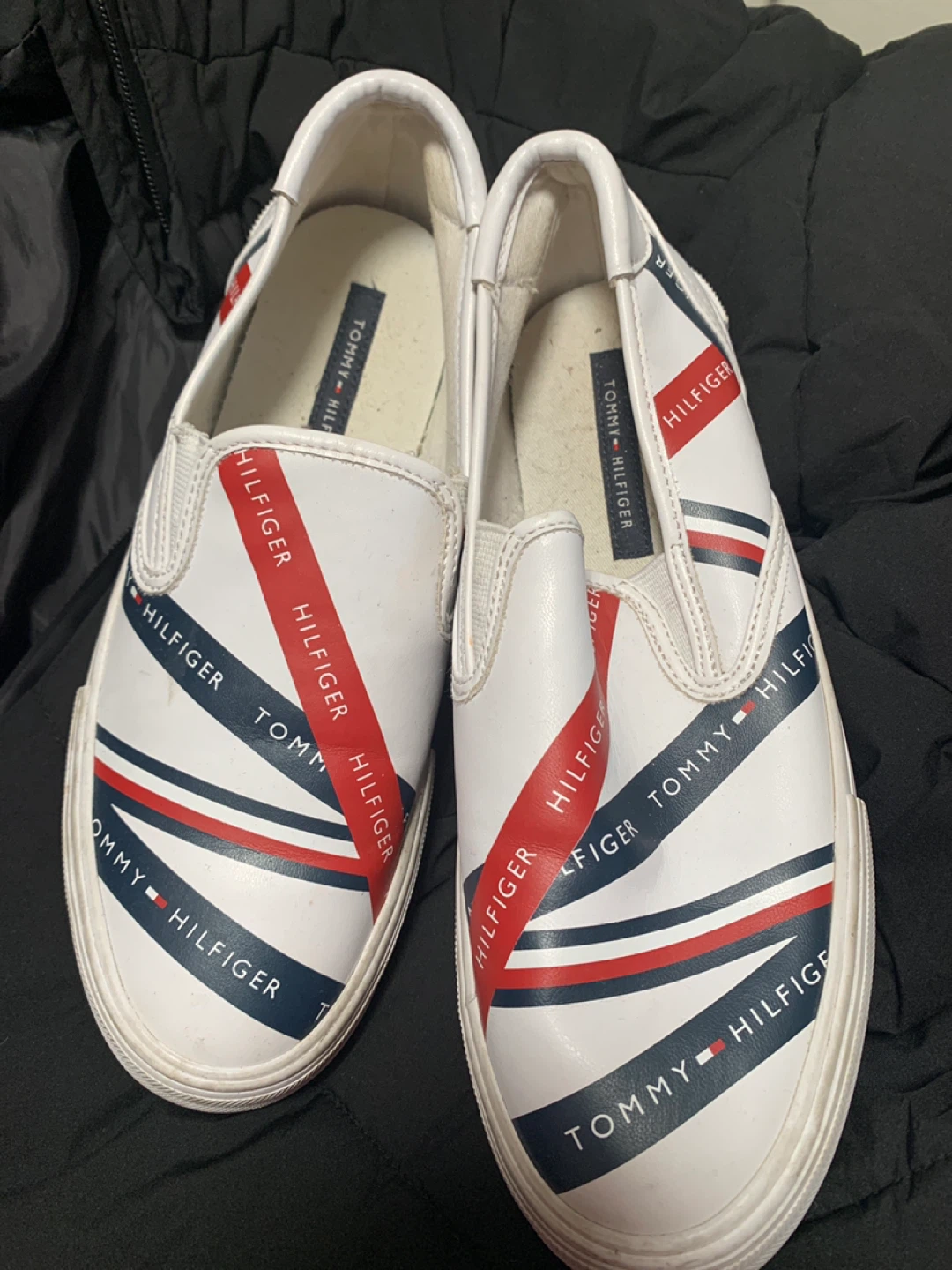 Tommy Hilfiger White Slip-On Shoes