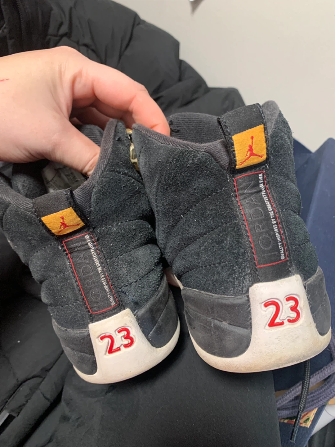 Jordan 12 Retro TW Black/Taxi - Size 6.5 Youth - photo 3