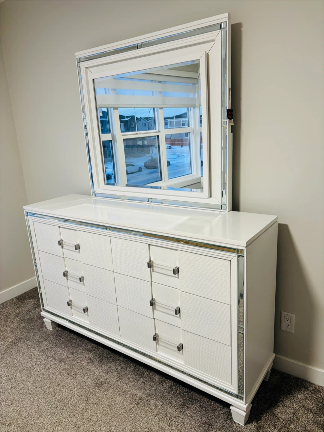 White Dresser with Lighted Mirror - photo 2