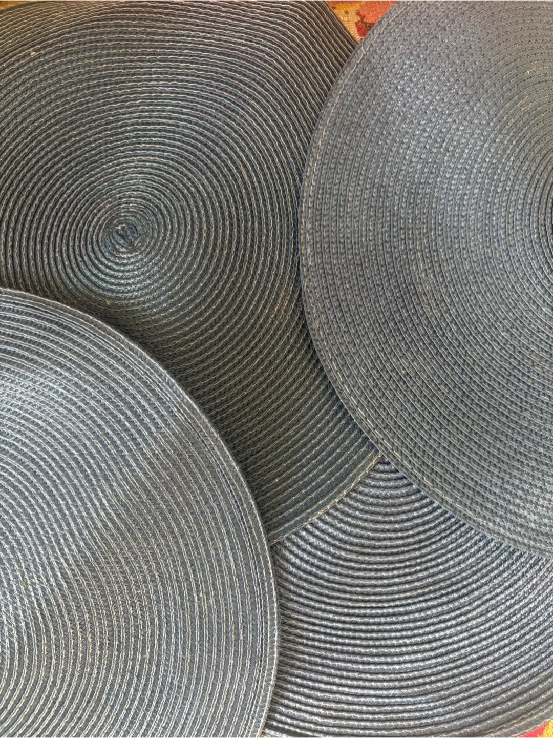 Set of 4 Blue Woven Placemats - photo 2
