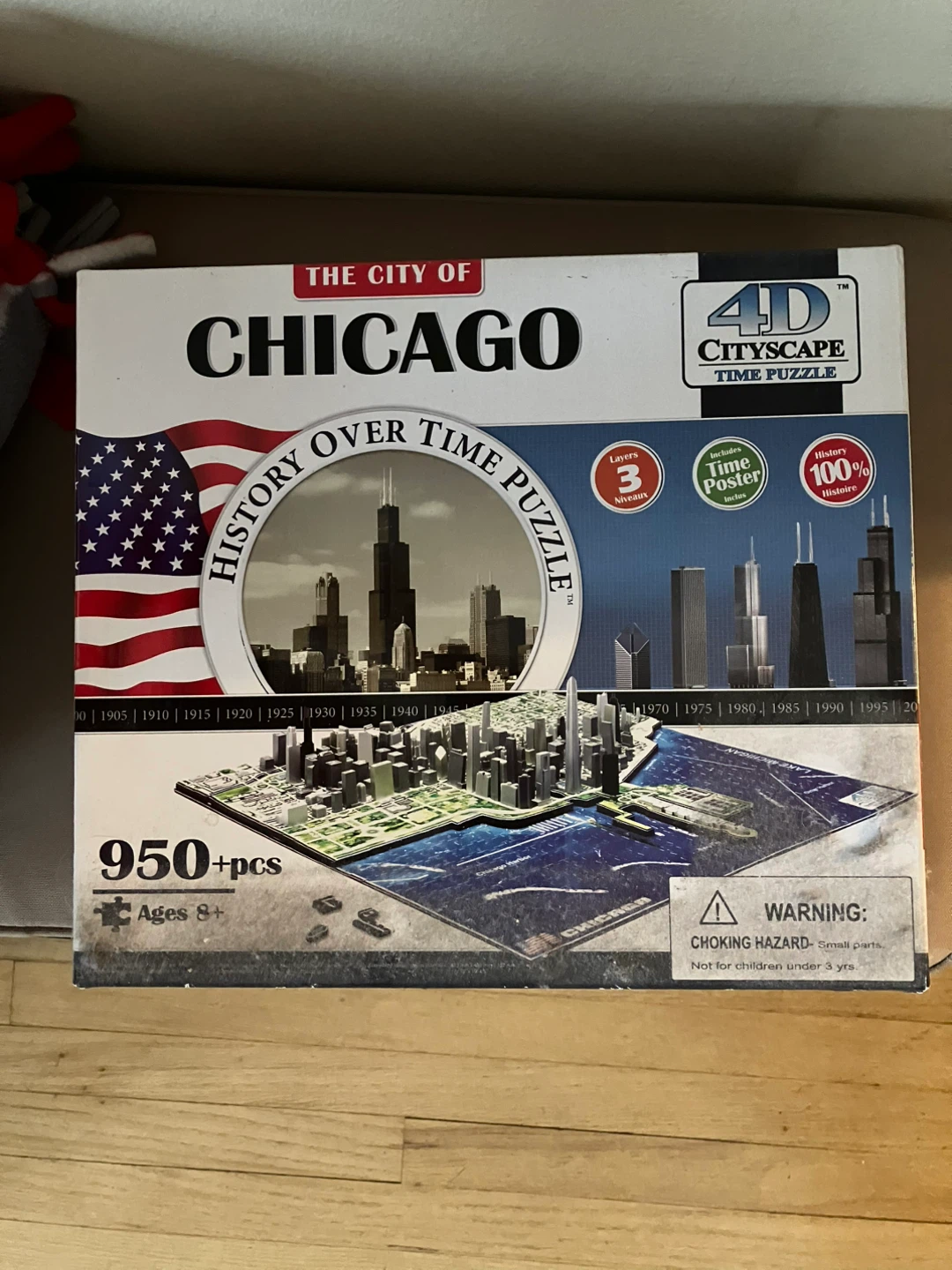 4D Cityscape Chicago Time Puzzle 950+ Pieces