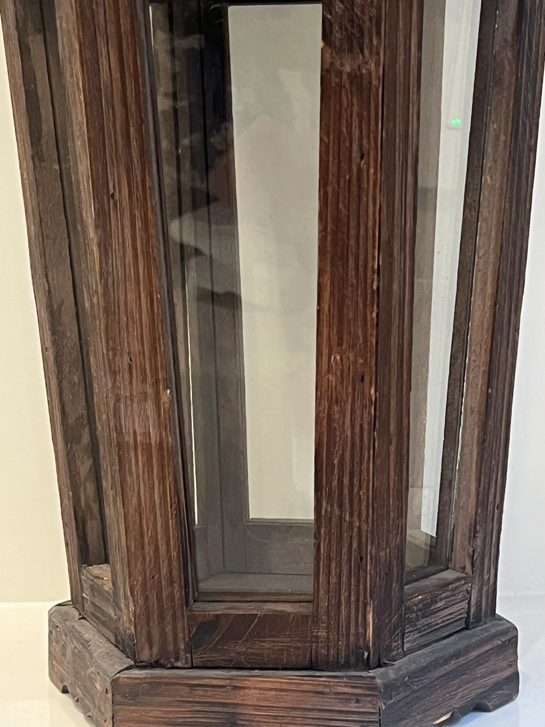 Vintage Pottery Barn Park Hill Lantern (iron/wood/glass) - photo 4