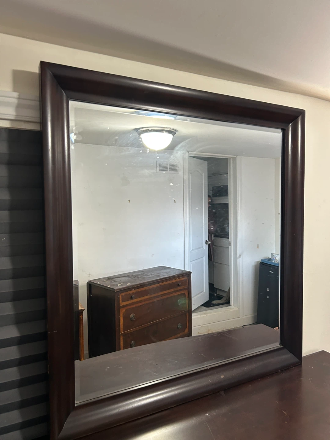 Dark Brown Dresser with Mirror - photo 2