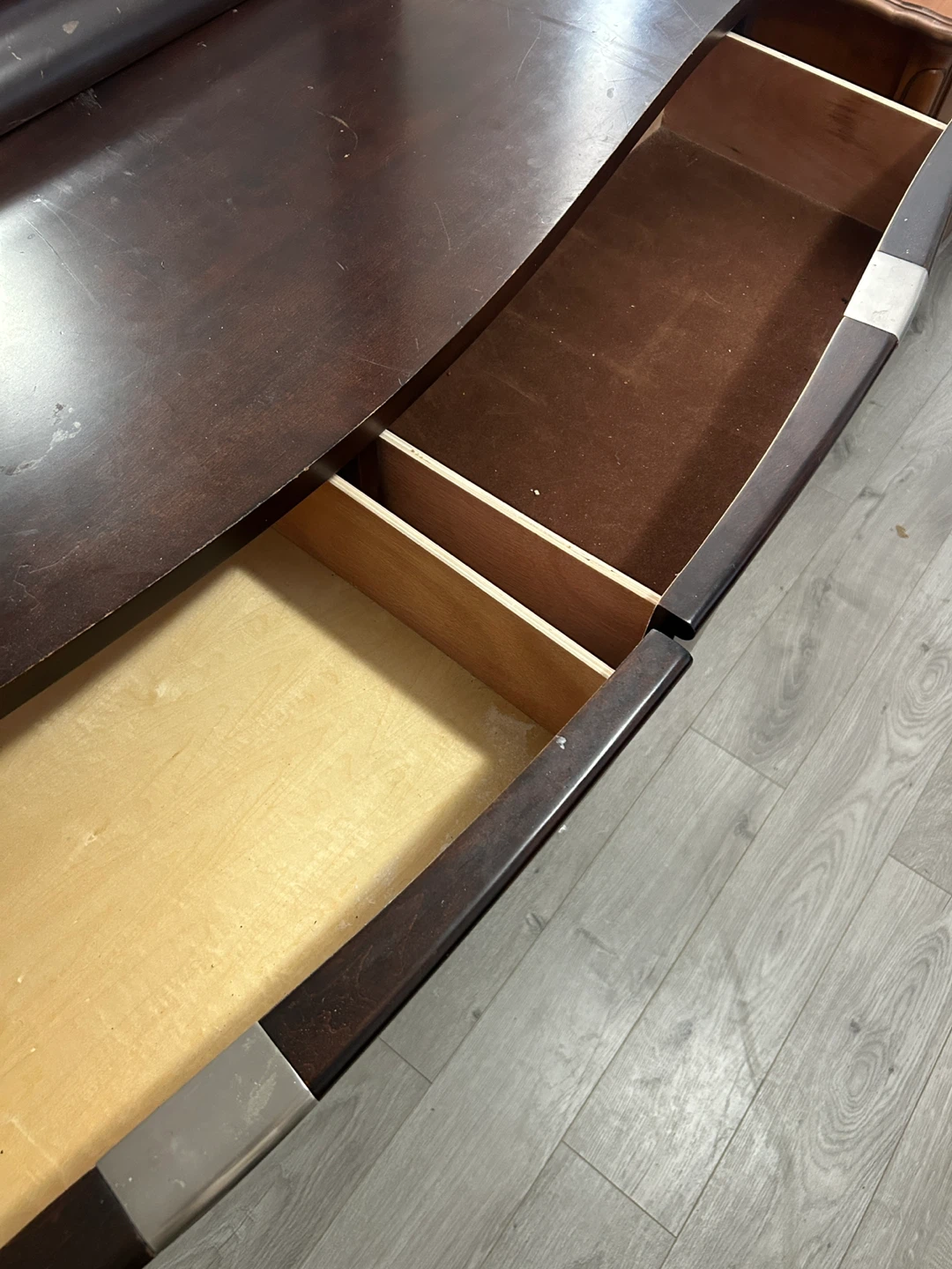 Dark Brown Dresser with Mirror - photo 3