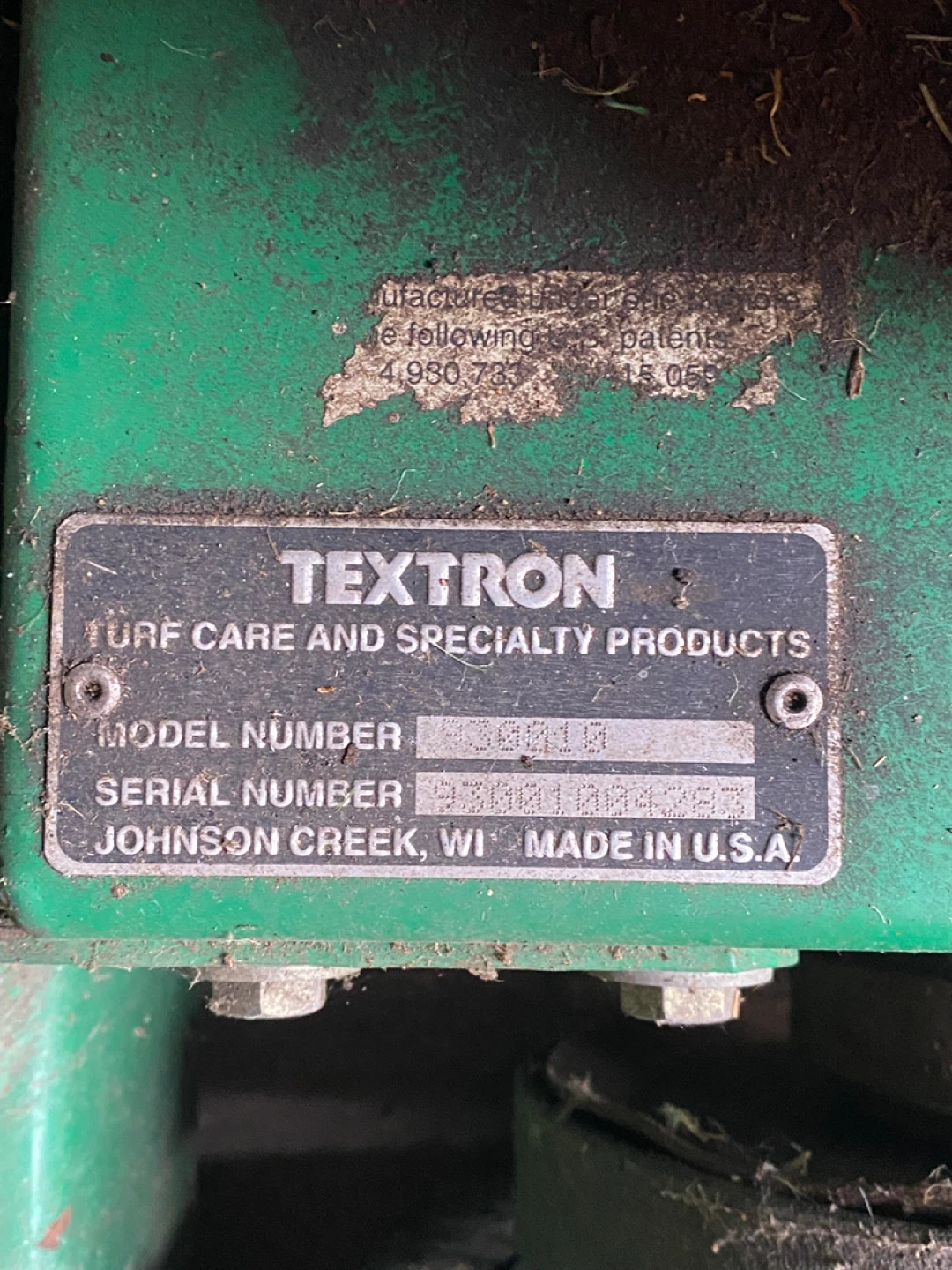 Textron Greens Mower Model 98818 - photo 2