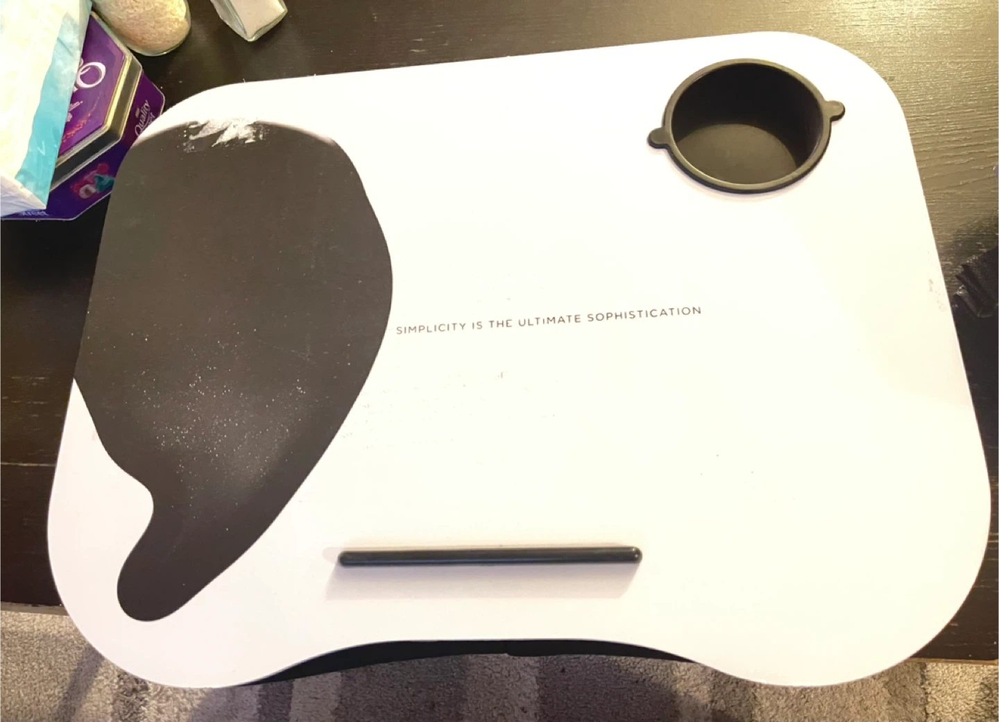 #🧡 Lap Desk with Cushion Base & Cup Holder