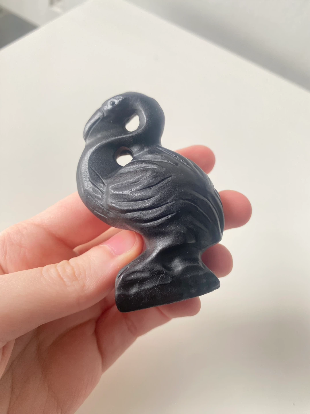Obsidian Crystal Flamingo - photo 3