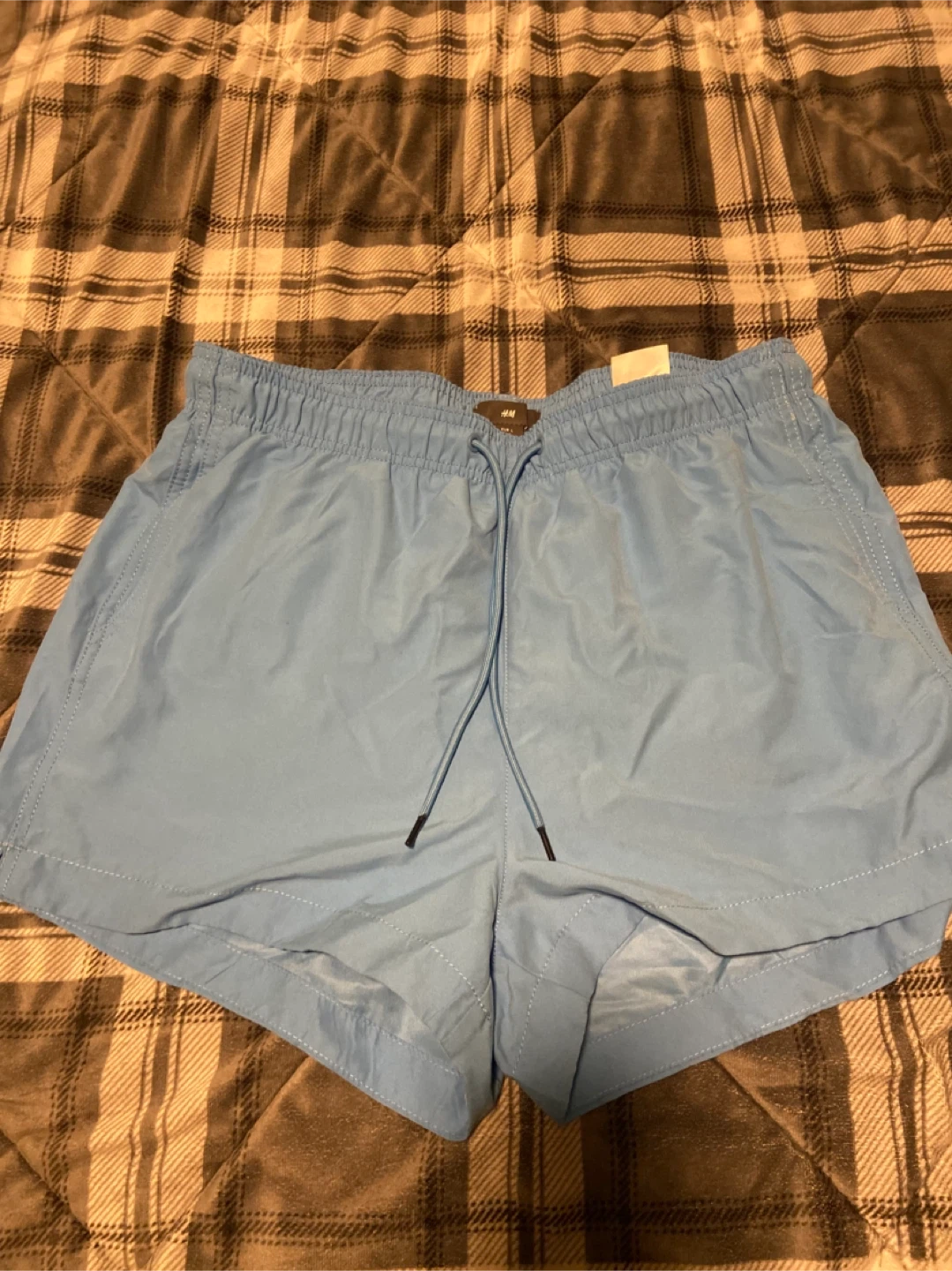 Mens Light Blue H&M Swim Shorts Size Large