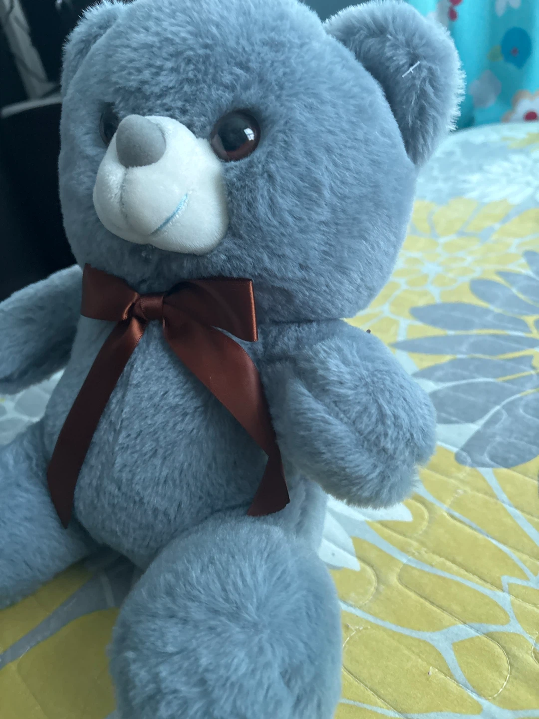 Blue Teddy Bear with Ribbon - photo 3
