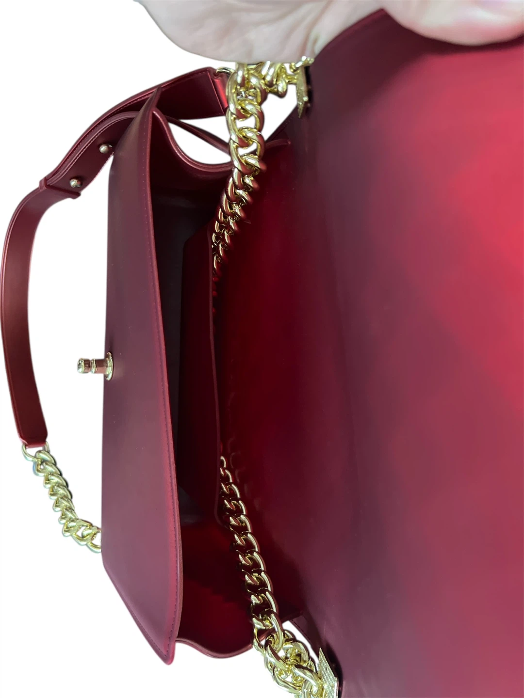 Red Jelly Purse with Gold Chain - photo 2