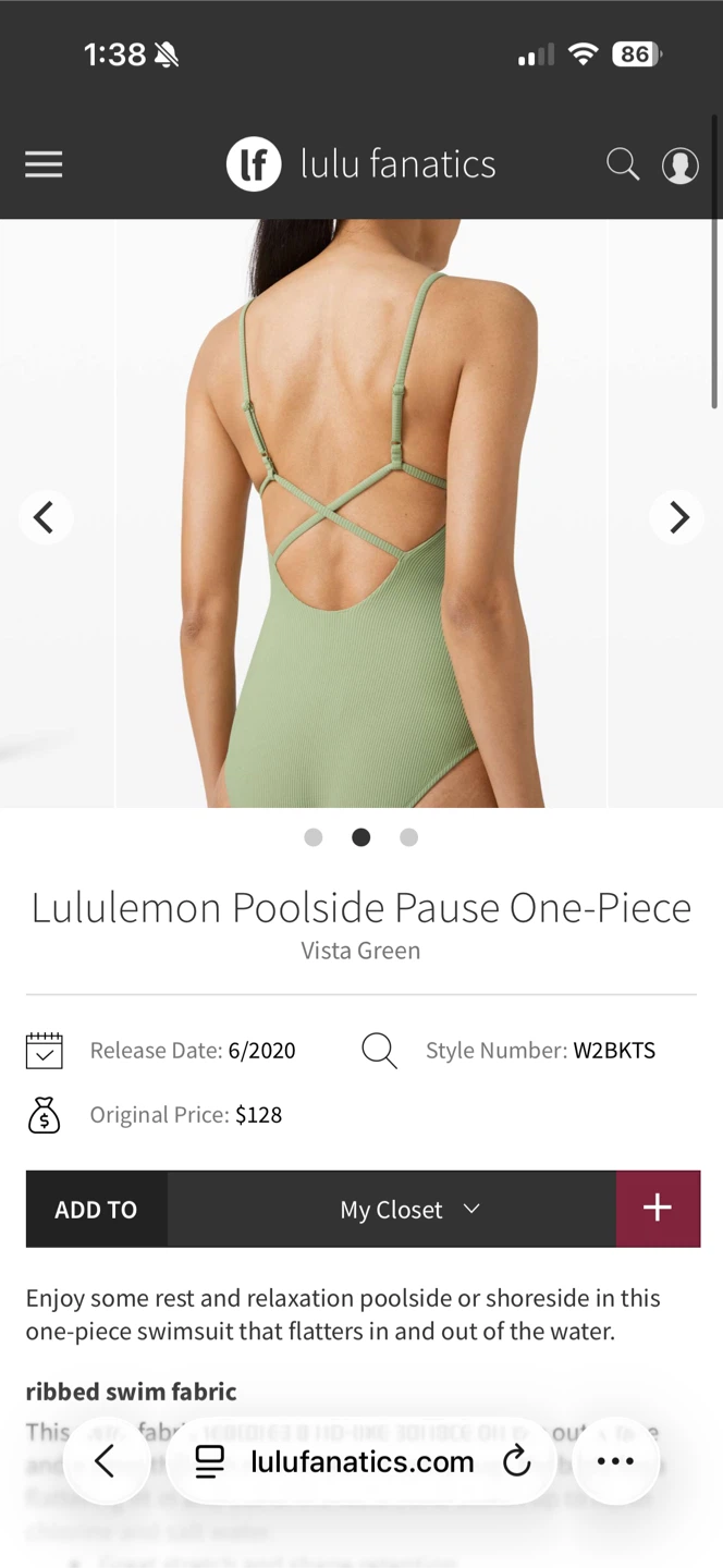 Lululemon Poolside Pause One-Piece Swimsuit - photo 4