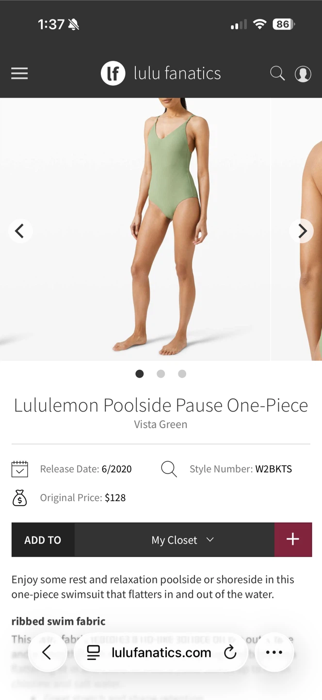 Lululemon Poolside Pause One-Piece Swimsuit - photo 3