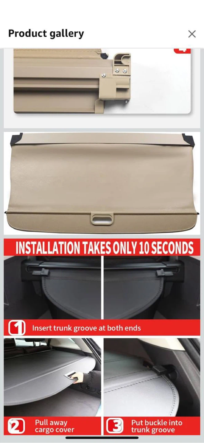 Marretoo Cargo Cover for BMW X5 E70 (2007–2018) – Beige | NEW - photo 5