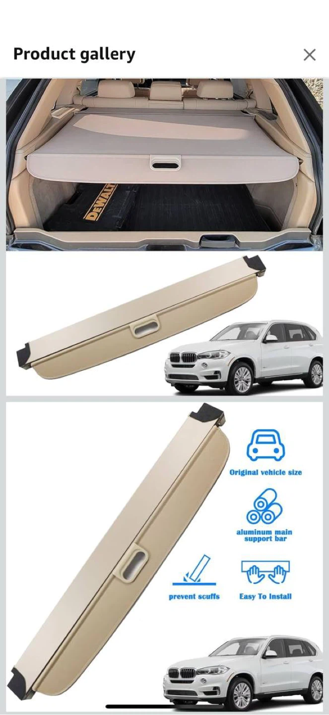 Marretoo Cargo Cover for BMW X5 E70 (2007–2018) – Beige | NEW - photo 3