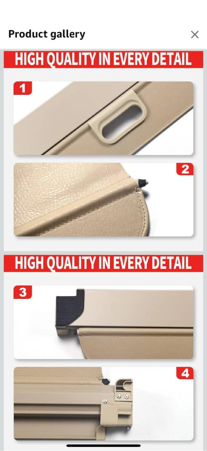 Marretoo Cargo Cover for BMW X5 E70 (2007–2018) – Beige | NEW - photo 4