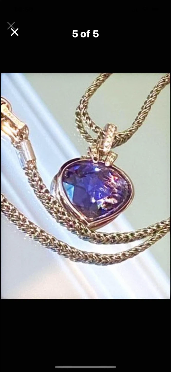 💙Swarovski Crystal Cobalt Heart Necklace - photo 5