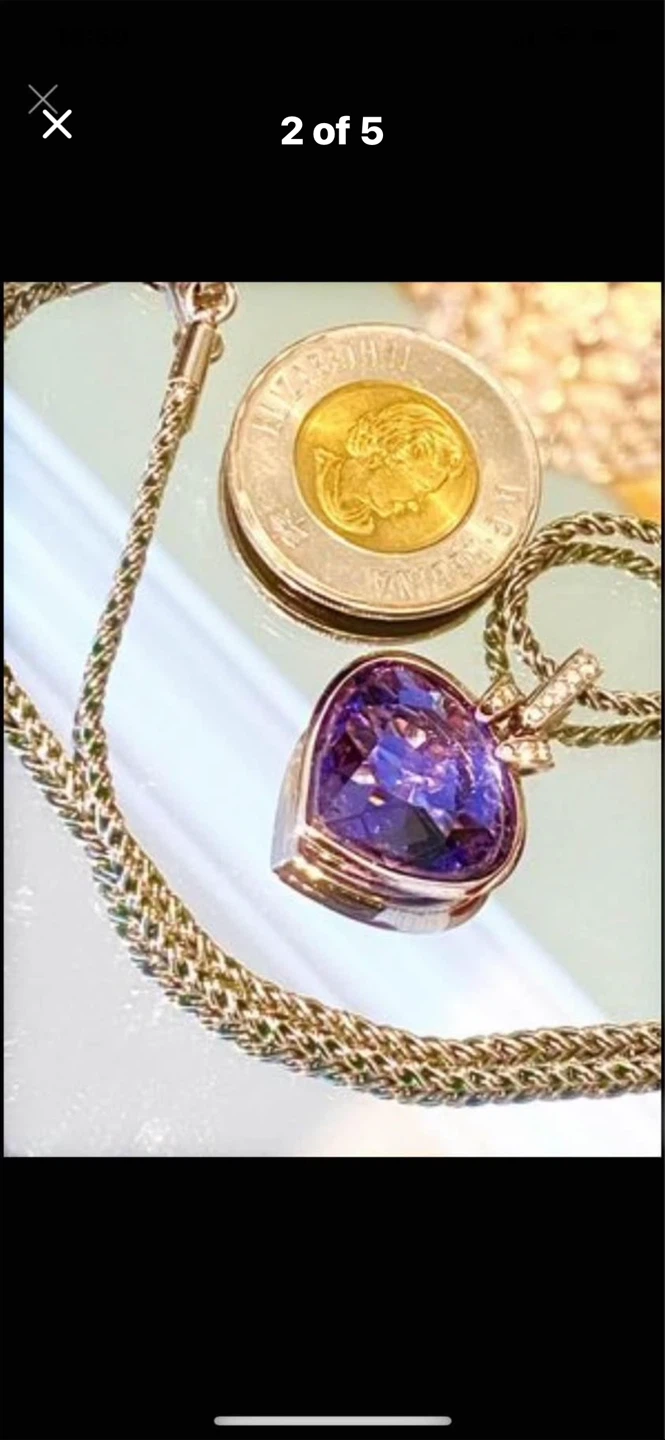 💙Swarovski Crystal Cobalt Heart Necklace - photo 2