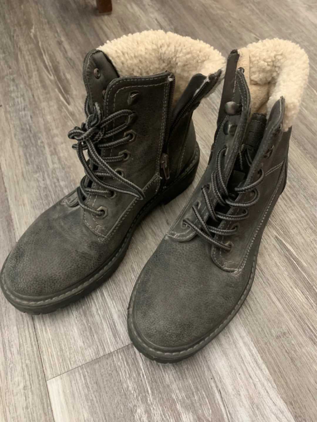 Grey Winter Boots - Size 6