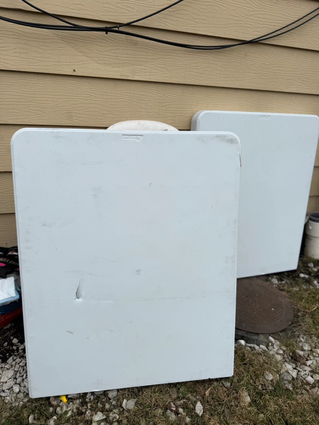 White Fold-in-Half Table