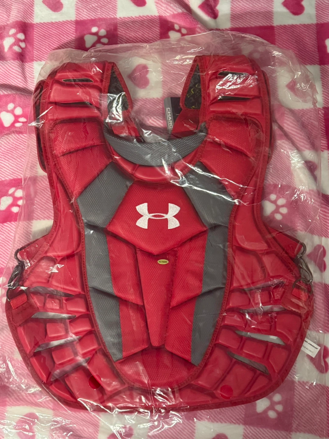 Under Armour ClutchFit Catching Chest Protector - Red