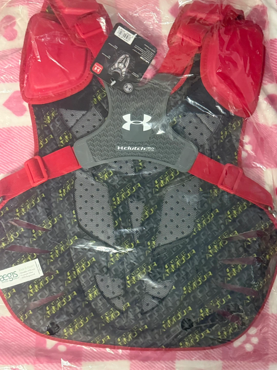 Under Armour ClutchFit Catching Chest Protector - Red - photo 2