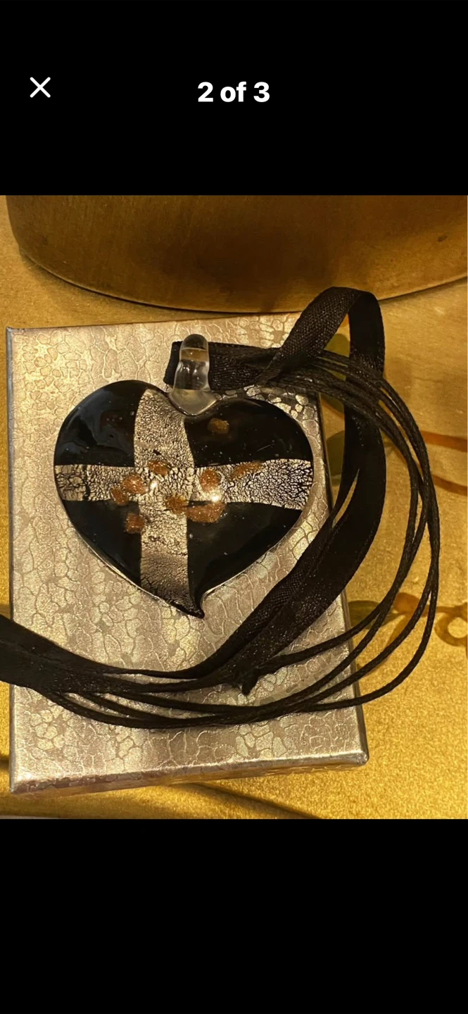 🩶Heart-Shaped Murano Glass Necklace - photo 2