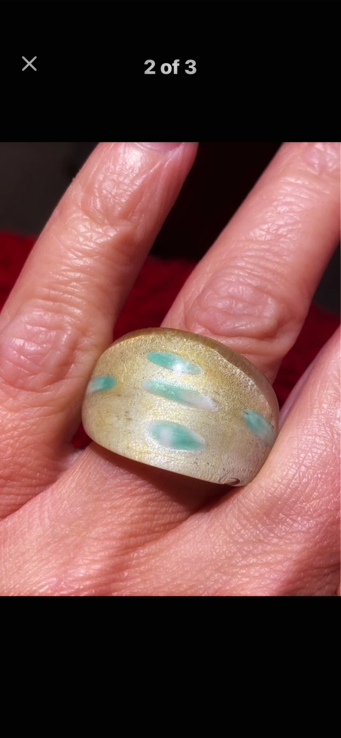 💛Murano Glass Gold Ring - photo 3