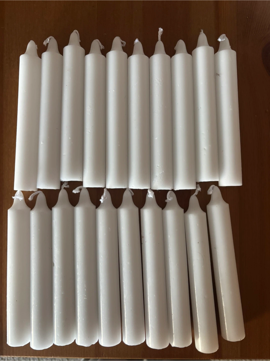White Candles - Set of 20