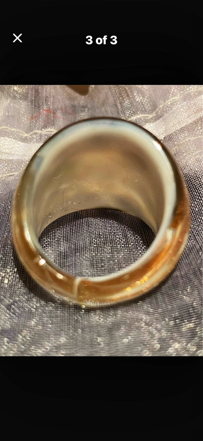 ✨Murano Glass Gold Swirl Ring - photo 3