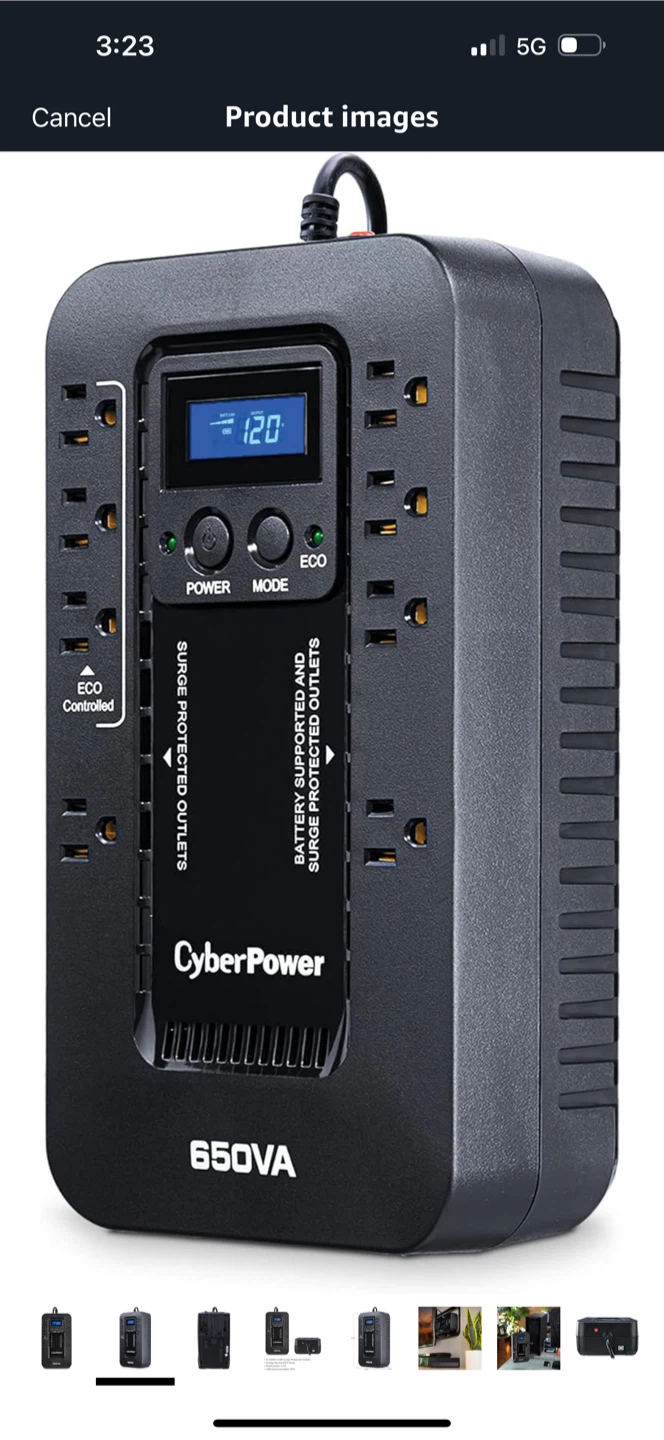 CyberPower EC650LCD Battery Backup - 650VA